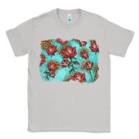 Moon Dust red roses with leopard background Classic Tee - LillyAllenDesigns