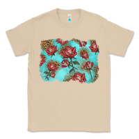 Mushroom red roses with leopard background Classic Tee - LillyAllenDesigns