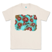 Natural red roses with leopard background Classic Tee - LillyAllenDesigns