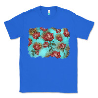 True Royal red roses with leopard background Classic Tee - LillyAllenDesigns