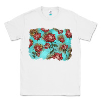 White red roses with leopard background Classic Tee - LillyAllenDesigns