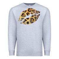 Heather Grey Leopard Lips Premium Sweatshirt - Bettercallsaul