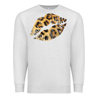 Oatmeal Heather Leopard Lips Premium Sweatshirt - Bettercallsaul