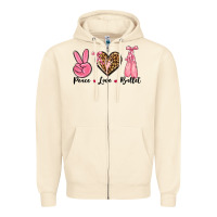 Sandshell peace love ballet Zipper Hoodie - NancyCooperArtShop
