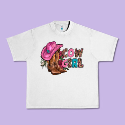 Valentine Day Boots Hat And Roses Urban Heavy Tee Designed By Adodesignshop