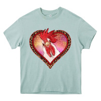 Arona valentine's day rooster with leopard heart Heavy Core Tee - RanaPortraitStore
