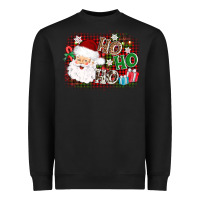 Black ho ho ho santa Heavyweight Sweatshirt - AdoDesignShop