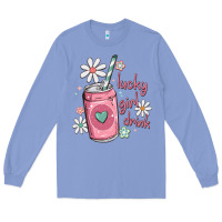 Colony Blue lucky girl drink Long Sleeve Tee - MaliasSmallBusiness