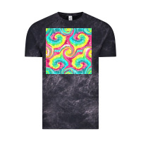 Cloud Black Tie Dye Seamless Pattern Vintage Tee - BundleAndBundleShop