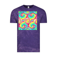 Cloud Purple Tie Dye Seamless Pattern Vintage Tee - BundleAndBundleShop