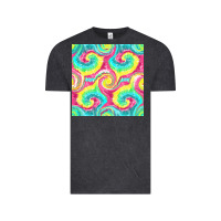 Vintage Black Tie Dye Seamless Pattern Vintage Tee - BundleAndBundleShop