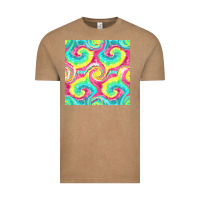 Vintage Coffee Tie Dye Seamless Pattern Vintage Tee - BundleAndBundleShop