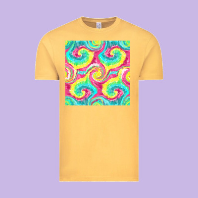 Tie Dye Seamless Pattern Vintage Tee Designed By Bundleandbundleshop