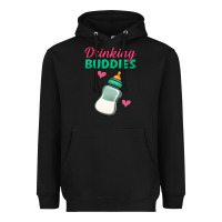 Black drinking buddies baby bottle Heavyweight Hoodie - Jasminsmagicworld