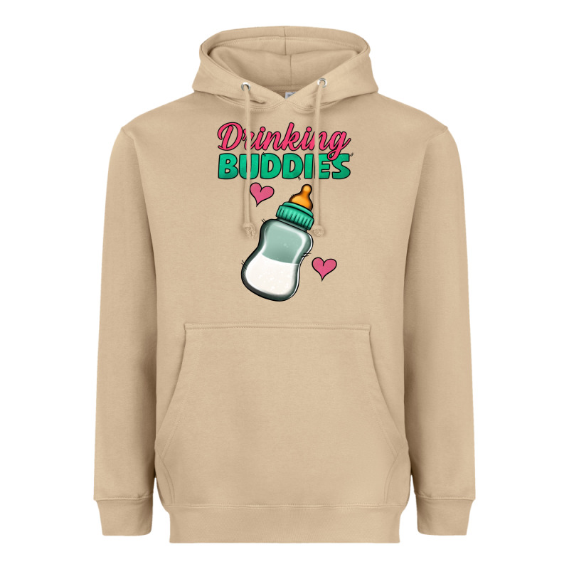 Drinking Buddies Baby Bottle Heavyweight Hoodie by Jasminsmagicworld | Teevron