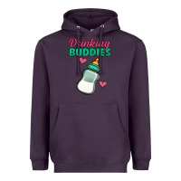 Plum drinking buddies baby bottle Heavyweight Hoodie - Jasminsmagicworld