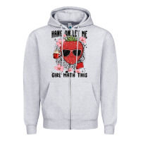Heather Grey hang on let me girl math this Zipper Hoodie - MaliasSmallBusiness