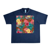 Navy hatched egg easter chicks seamless pattern Urban Heavy Tee - Artiststas