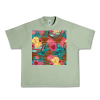 Oil Green hatched egg easter chicks seamless pattern Urban Heavy Tee - Artiststas