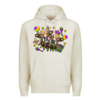 Oatmeal Heather Mardi Gras heifers Premium Hoodie - NancyCooperArtShop