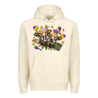 Sandshell Mardi Gras heifers Premium Hoodie - NancyCooperArtShop