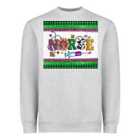 Heather Grey mardi gras nurse Heavyweight Sweatshirt - Artiststas
