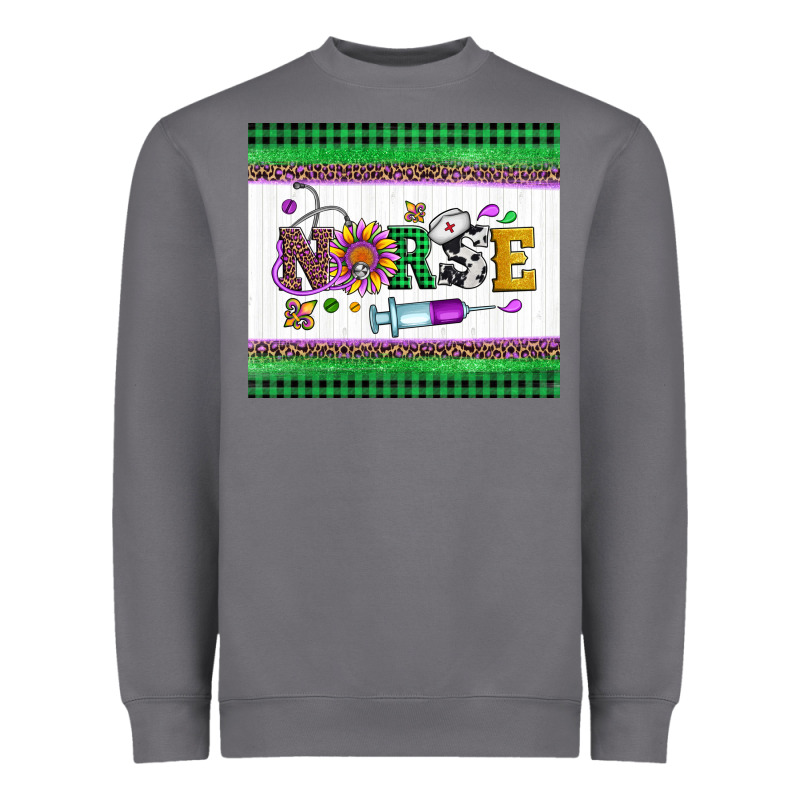 Mardi Gras Nurse Heavyweight Sweatshirt by Artiststas | Teevron
