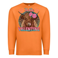 Carrot hello valentine highland cow Premium Sweatshirt - RanaPortraitStore