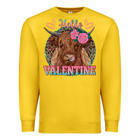 Lemon hello valentine highland cow Premium Sweatshirt - RanaPortraitStore