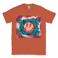 Copper western lightning bolt smiling face turquoise Classic Tee - BarkalooDesign