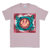 Lilac western lightning bolt smiling face turquoise Classic Tee - BarkalooDesign