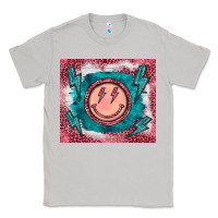 Moon Dust western lightning bolt smiling face turquoise Classic Tee - BarkalooDesign