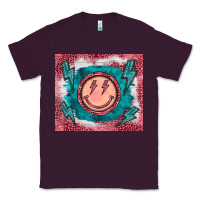 Plum western lightning bolt smiling face turquoise Classic Tee - BarkalooDesign