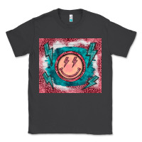 Smoke western lightning bolt smiling face turquoise Classic Tee - BarkalooDesign