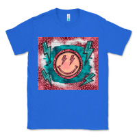 True Royal western lightning bolt smiling face turquoise Classic Tee - BarkalooDesign