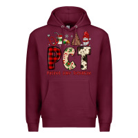 Burgundy pct patient care technician  christmas Premium Hoodie - JahusDesignShop