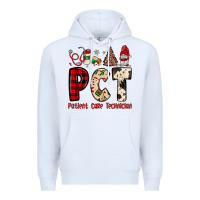 White pct patient care technician  christmas Premium Hoodie - JahusDesignShop