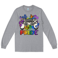 Heather Grey gaymer pride Long Sleeve Tee - MaliasSmallBusiness