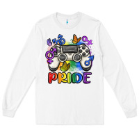White gaymer pride Long Sleeve Tee - MaliasSmallBusiness