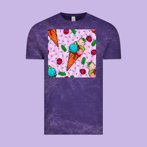 Ice Cream Seamless Pattern Vintage Tee Designed By Bundleandbundleshop