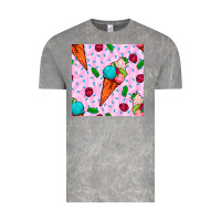 Cloud Rock ice cream seamless pattern Vintage Tee - BundleAndBundleShop