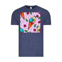 Vintage Denim ice cream seamless pattern Vintage Tee - BundleAndBundleShop