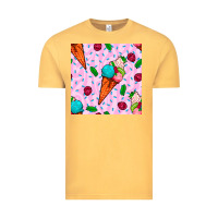Vintage Mustard ice cream seamless pattern Vintage Tee - BundleAndBundleShop