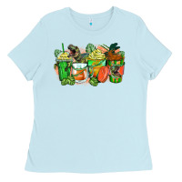 Baby Blue t rex coffee cups Ladies Tee - Zillion Design Studio