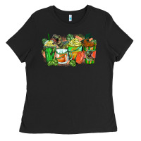 Black t rex coffee cups Ladies Tee - Zillion Design Studio