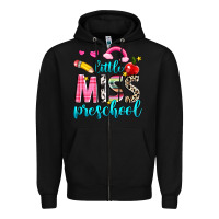 Black little miss preschool Zipper Hoodie - NancyCooperArtShop