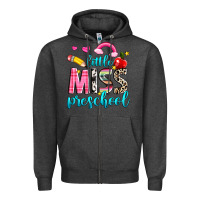 Charcoal Heather little miss preschool Zipper Hoodie - NancyCooperArtShop