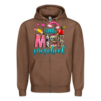 Chestnut little miss preschool Zipper Hoodie - NancyCooperArtShop