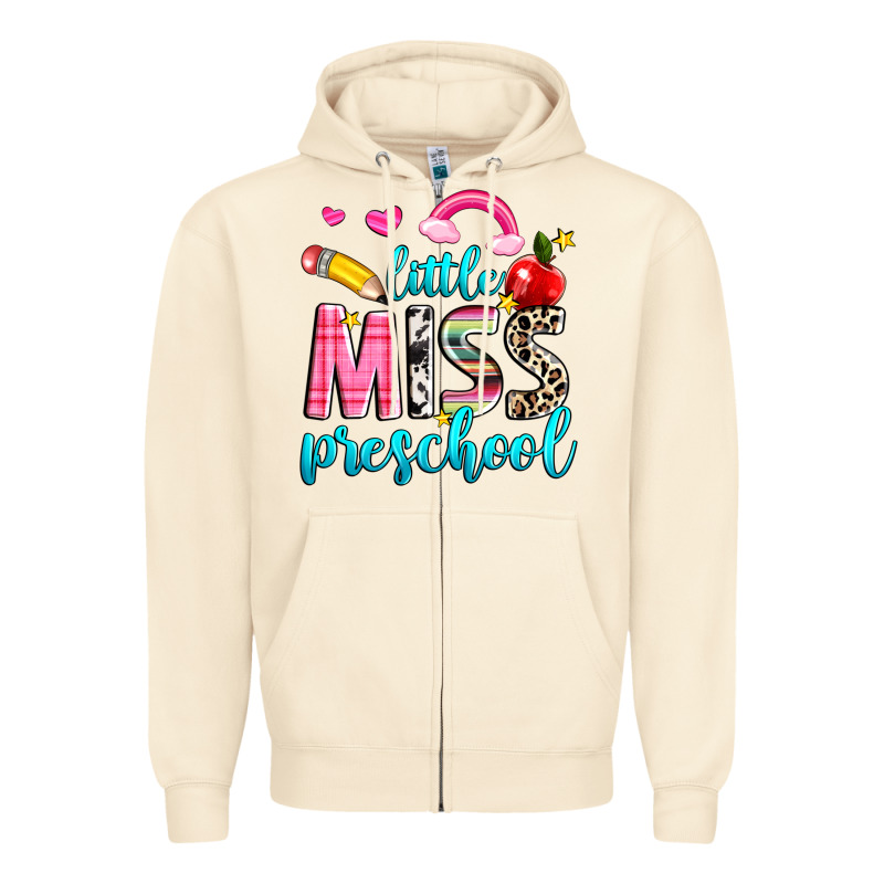 Little Miss Preschool Zipper Hoodie by NancyCooperArtShop | Teevron