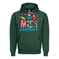Sports Green little miss preschool Zipper Hoodie - NancyCooperArtShop